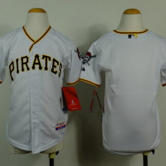 Pittsburgh Pirates Blank White Kids Jersey