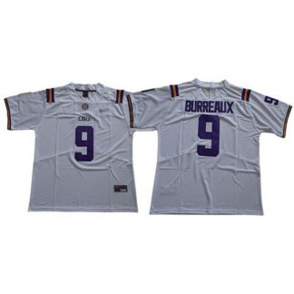LSU Tigers #9 Joe Burrow White Limited “”Burreaux”” Stitched College Jersey