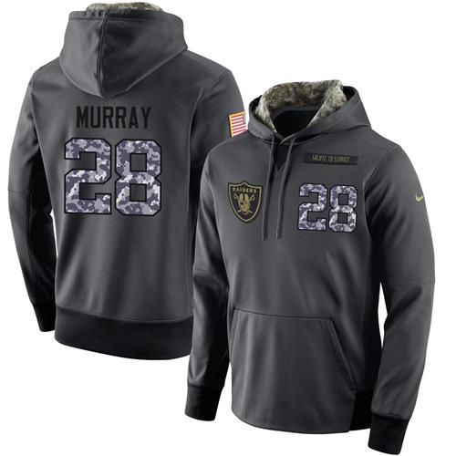 NFL Men's Nike Oakland Raiders #28 Latavius Murray Stitched Black Anthracite Salute to Service Player Performance H...