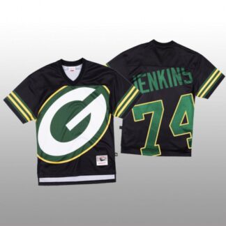NFL Green Bay Packers #74 Elgton Jenkins Black Men’s Mitchell & Nell Big Face Fashion Limited NFL Jersey