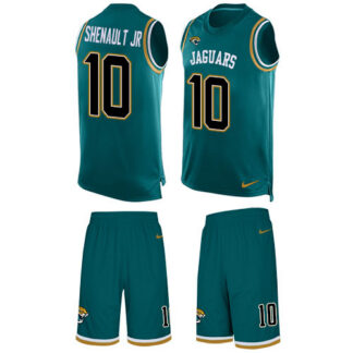Nike Jacksonville Jaguars #10 Laviska Shenault Jr. Teal Green Alternate Men’s Stitched NFL Limited Tank Top Suit Je...