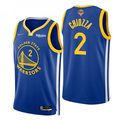 Nike Golden State Warriors #2 Chris Chiozza Royal Youth 2022 NBA Finals Icon Edition 75th Anniversary Diamond Swing...