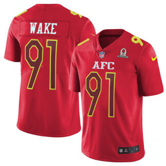 Nike Miami Dolphins #91 Cameron Wake Red Youth Stitched NFL Limited AFC 2017 Pro Bowl Jersey
