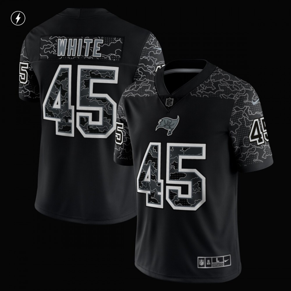 Devin White Tampa Bay Buccaneers Nike RFLCTV Limited Jersey - Black - Image 2