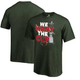Youth Minnesota Wild Fanatics Branded 2017 NHL Stanley Cup Playoff Participant Blue Line T-Shirt - Green FengYun