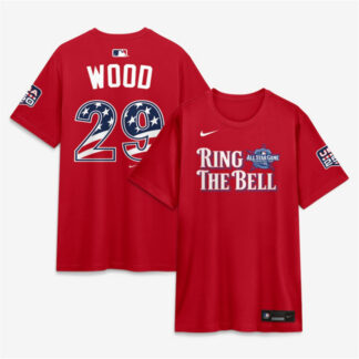 Men's National League #29 James Wood Red 2026 All-Star Game Name & Number T-Shirt