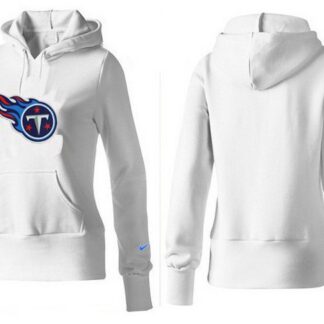 Nike Tennessee Titans Team Logo White Women Pullover Hoodies (2)