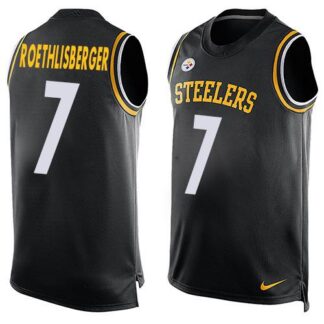 Nike Pittsburgh Steelers #7 Ben Roethlisberger Black Team Color Men’s Stitched NFL Limited Tank Top Jersey