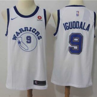 Nike Golden State Warriors #9 Andre Iguodala White Throwback Swingman Stitched NBA Jersey
