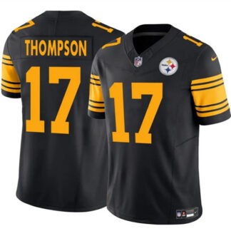 Men's Pittsburgh Steelers #17 Skylar Thompson Black 2025 F.U.S.E. Color Rush Vapor Limited Football Stitched Jersey