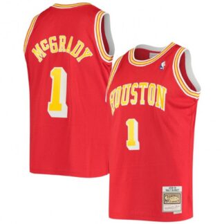 Men's Houston Rockets Tracy McGrady #1 Throwback Red 04-05 Hardwood Classics Swingman Jersey