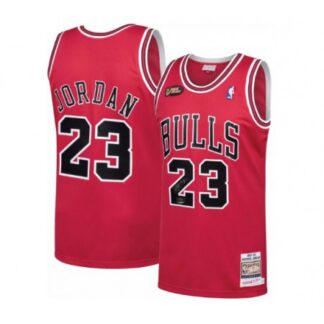 Men's Chicago Bulls #23 Michael Jordan Red 1997-98 Throwback Stitched Jersey 1TYT