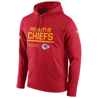 Men's Nike Kansas City Chiefs Nike Red Circuit Property Of Performance Pullover Hoodie 90Hou