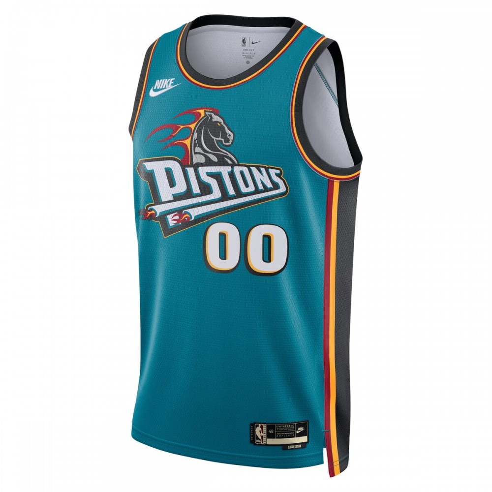 Detroit Pistons Nike Unisex 2022/23 Custom Swingman Jersey - Classic Edition - Teal - Image 2