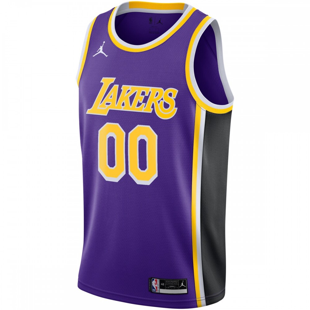 Los Angeles Lakers Jordan Brand Swingman Custom Jersey - Statement Edition - Purple - Image 2