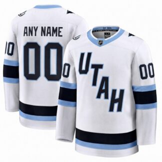 Men's Utah Mammoth White Away Premium Player Custom Jersey