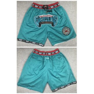 Men's Memphis Grizzlies Teal Shorts (Run Small) VKHL