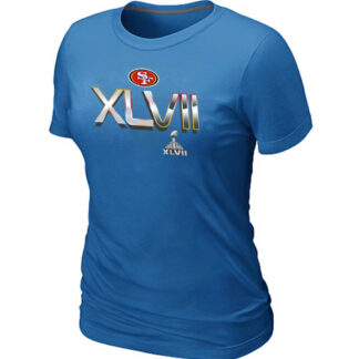 San Francisco 49ers Super Bowl XLVII On Our Way L.blue Women's T-Shirt