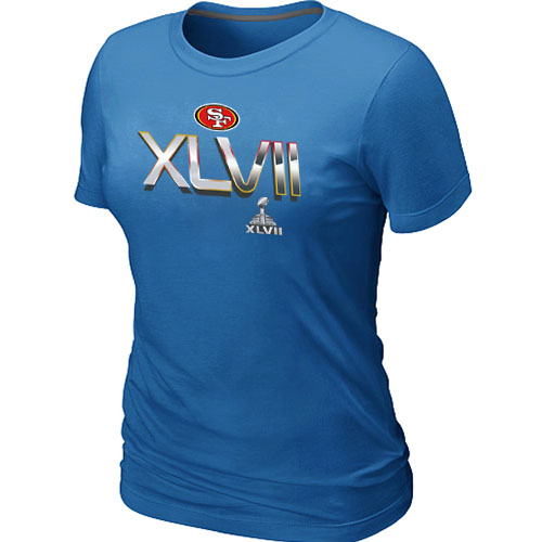 San Francisco 49ers Super Bowl XLVII On Our Way L.blue Women's T-Shirt
