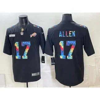 Men's Buffalo Bills #17 Josh Allen Black Vapor Limited Jersey UMPP
