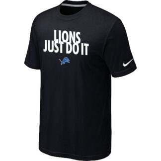 Detroit Lions Just Do It Black T-Shirt