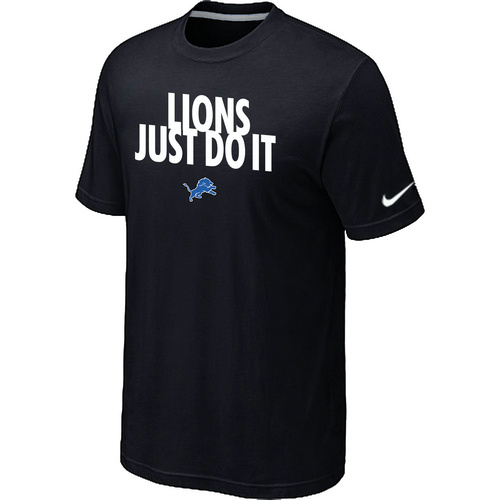 Detroit Lions Just Do It Black T-Shirt