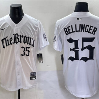 Men's New York Yankees #35 Cody Bellinger White 'Gothic Legacy Edition' Vapor Premier Limited Stitched Baseball Jersey