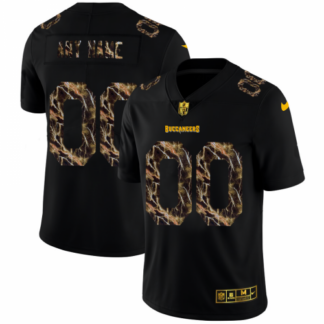 Tampa Bay Buccaneers Custom Men’s Black Nike Flocked Lightning Vapor Limited NFL Jersey