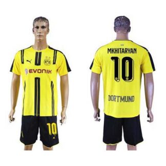Dortmund #10 Mkhitaryan Home Soccer Club Jersey