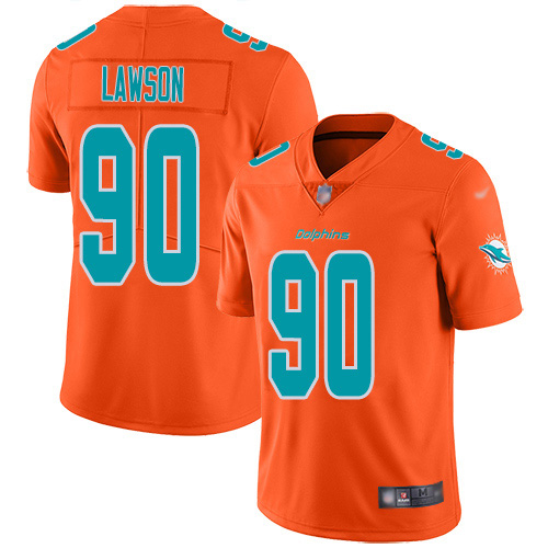 Nike Miami Dolphins #90 Shaq Lawson Orange Youth Stitched NFL Limited Inverted Legend Jersey