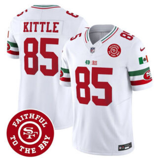 Youth San Francisco 49ers #85 George Kittle White Mexico Faithful To The Bay Patch Vapor F.U.S.E. Limited Jersey
