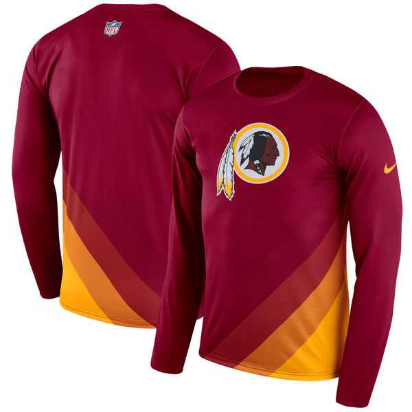 Washington Redskins Nike Burgundy Sideline Legend Prism Performance Long Sleeve T-Shirt