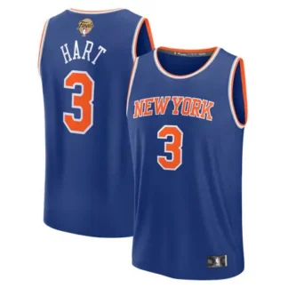 Women's New York Knicks #3 Josh Hart Blue 2026 NBA Finals Patch Fast Break Icon Edition Replica Jersey
